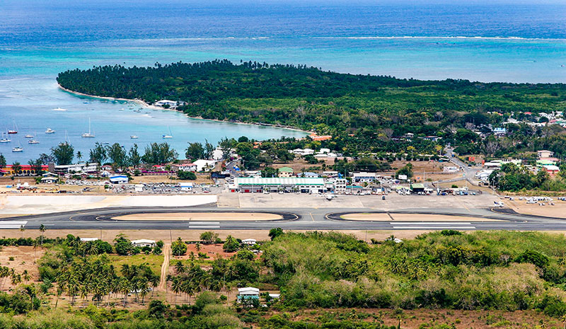 Approaching Tobago airport