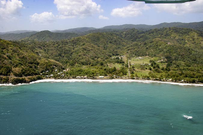 Carapuse Bay and Belle Vue village, Tobago