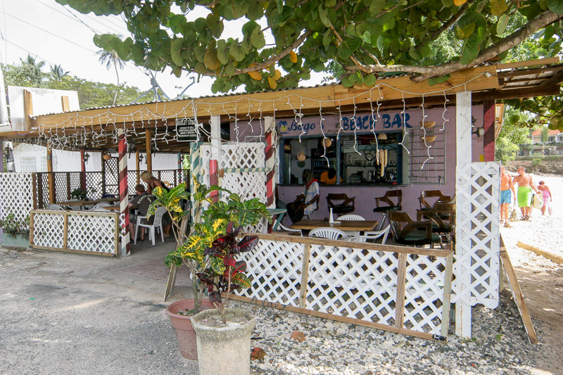 Bago's Beach Bar, Pigeon Point Road, Crown Point, Tobago <small>(© S.M.Wooler)</small>