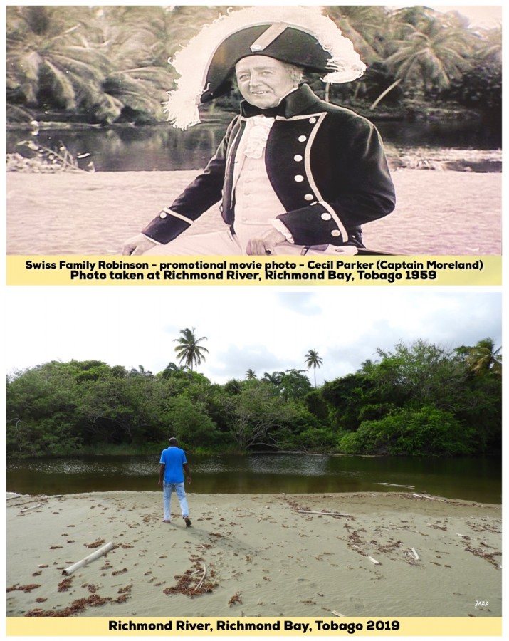 Swiss Family Robinson - promotional movie photo - Cecil Parker (Captain Moreland)<br />Photo taken at Richmond River, Richmond Bay, Tobago 1959
