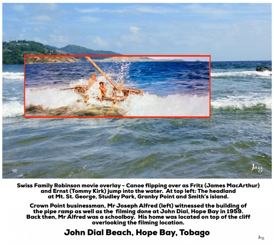 Swiss Family Robinson movie overlay - John Dial Beach, Hope Bay, Tobago
