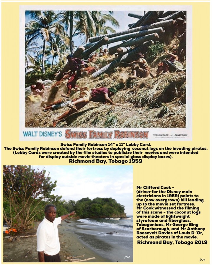 Swiss Family Robinson 14” x 11” Lobby Card  and Richmond Bay, Tobago, November 2019