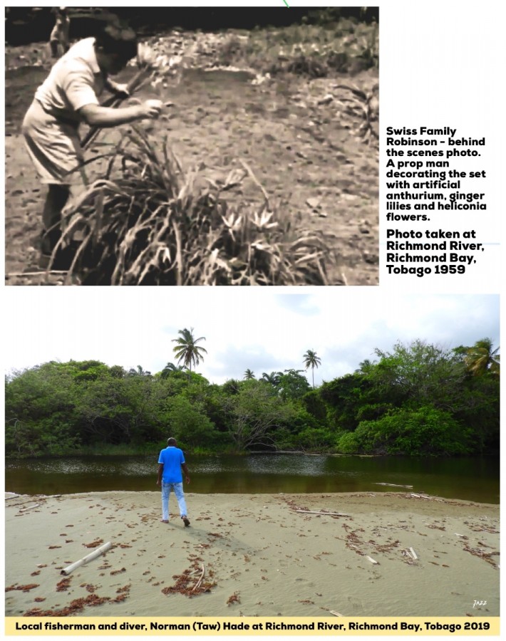 Behind the scenes photo, Richmond Bay, Tobago 1959