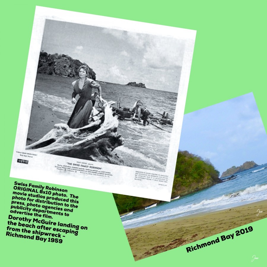 Dorothy McGuire on the beach after escaping from the shipwreck - Richmond Bay 1959.