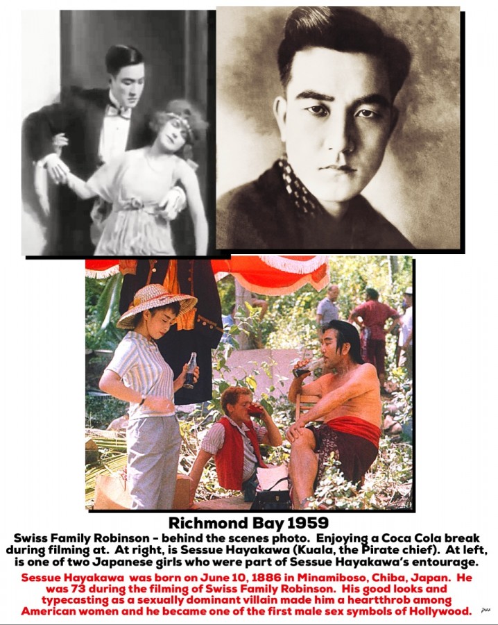 Sessue Hayakawa  was born on June 10, 1886 in Minamiboso, Chiba, Japan.   He was 73 when he acted as the chief pirate in Swiss Family Robinson