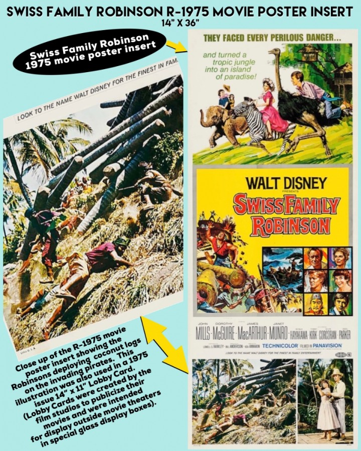 My recent acquisition  - Swiss Family Robinson R-1975 movie poster insert (14” by 36”).