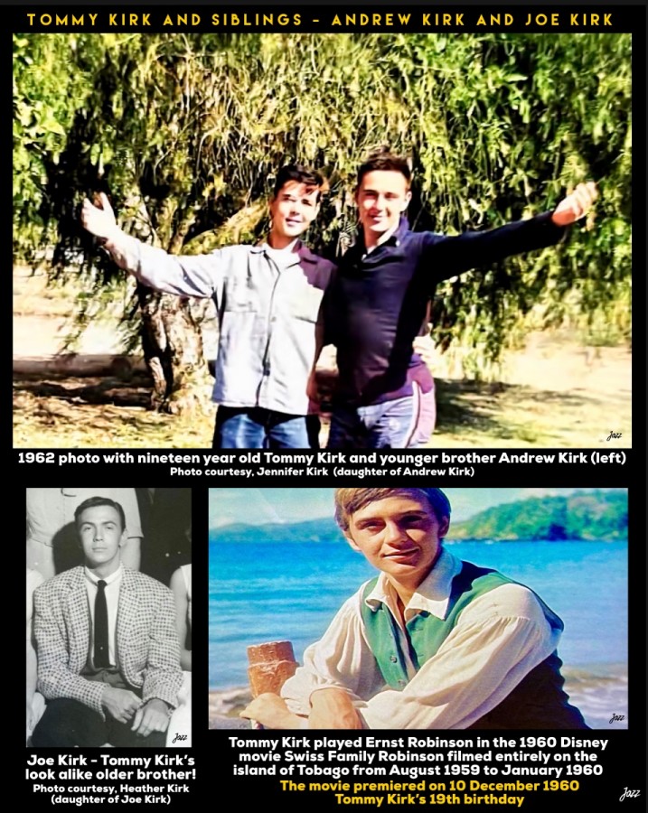Tommy Kirk and siblings - Andrew Kirk and Joe Kirk