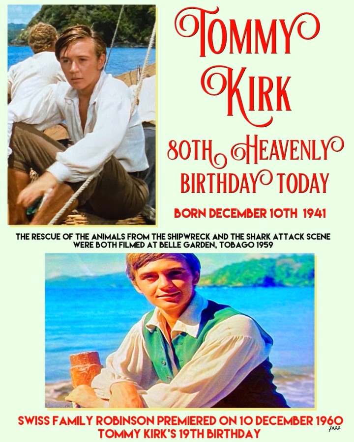 Happy 80th heavenly birthday Tommy Kirk … born December 10th 1941.