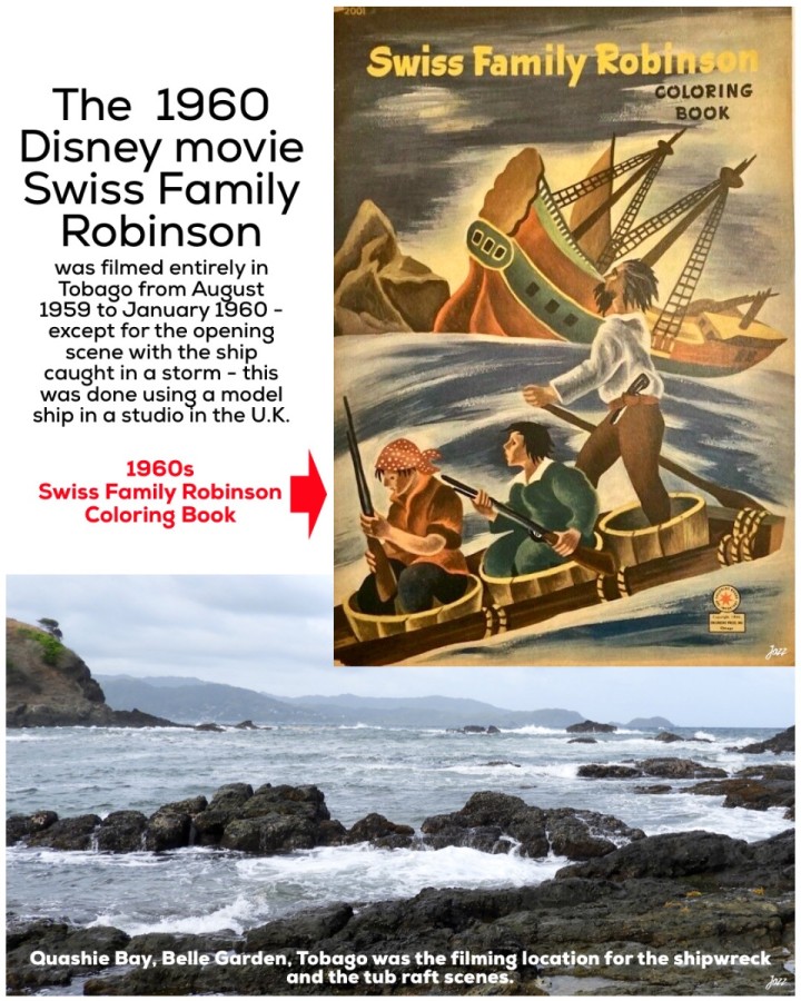 1960s Swiss Family Robinson Coloring Book