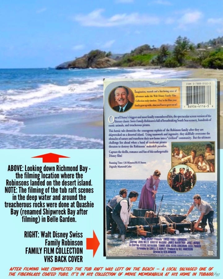 Walt Disney Swiss Family Robinson FAMILY FILM COLLECTION VHS BACK COVER