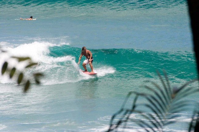 Surfing on Grange Beach - click to enlarge