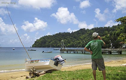 A cold beer on Charlotteville beach
