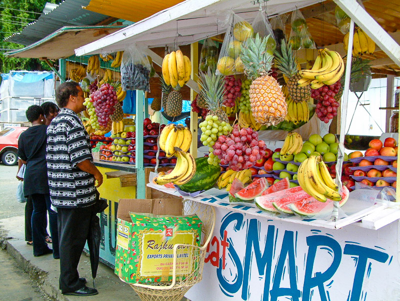 Tobago fruit and vegetable stall