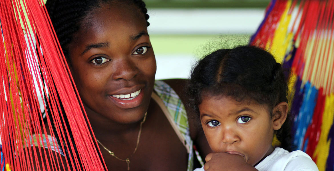 Young Tobagonian mother and her daughter